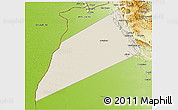 Shaded Relief 3D Map of Dhank, physical outside