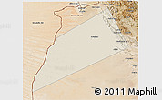 Shaded Relief 3D Map of Dhank, satellite outside