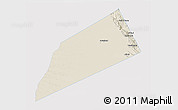 Shaded Relief 3D Map of Dhank, single color outside
