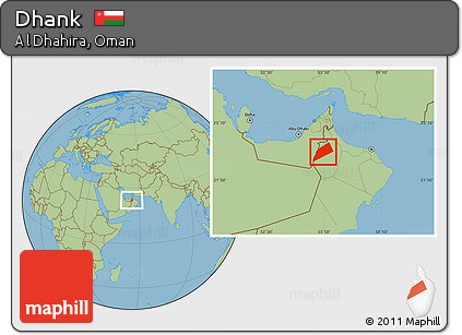 Savanna Style Location Map of Dhank