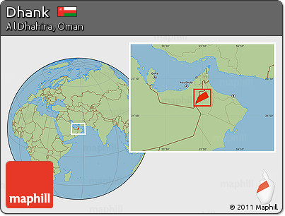 Savanna Style Location Map of Dhank