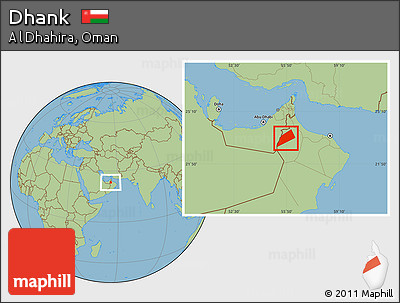 Savanna Style Location Map of Dhank