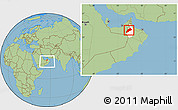 Savanna Style Location Map of Dhank, highlighted parent region, within the entire country