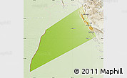 Physical Map of Dhank, lighten
