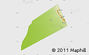Physical Map of Dhank, single color outside