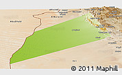 Physical Panoramic Map of Dhank, satellite outside