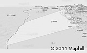 Silver Style Panoramic Map of Dhank