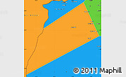 Political Simple Map of Dhank