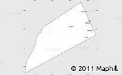 Silver Style Simple Map of Dhank, cropped outside