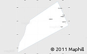 Silver Style Simple Map of Dhank, single color outside