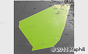 Physical 3D Map of Ibri, darken, desaturated