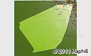 Physical 3D Map of Ibri, darken