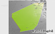 Physical 3D Map of Ibri, desaturated