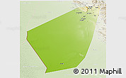 Physical 3D Map of Ibri, lighten
