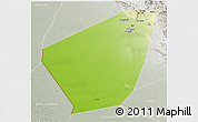 Physical 3D Map of Ibri, lighten, semi-desaturated