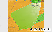 Physical 3D Map of Ibri, political outside