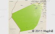 Physical 3D Map of Ibri, shaded relief outside