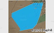 Political 3D Map of Ibri, darken, semi-desaturated