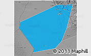 Political 3D Map of Ibri, desaturated