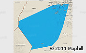 Political 3D Map of Ibri, shaded relief outside