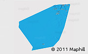 Political 3D Map of Ibri, single color outside