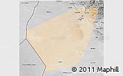Satellite 3D Map of Ibri, desaturated