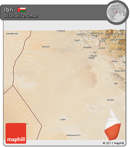 Satellite 3D Map of Ibri