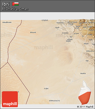 Satellite 3D Map of Ibri