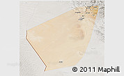 Satellite 3D Map of Ibri, lighten, semi-desaturated