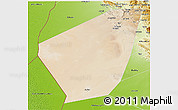 Satellite 3D Map of Ibri, physical outside