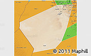 Satellite 3D Map of Ibri, political outside