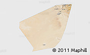 Satellite 3D Map of Ibri, single color outside