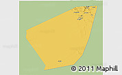 Savanna Style 3D Map of Ibri, single color outside