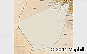 Shaded Relief 3D Map of Ibri, satellite outside
