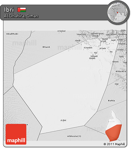 Silver Style 3D Map of Ibri