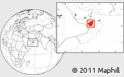 Blank Location Map of Ibri, within the entire country