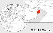 Blank Location Map of Ibri, highlighted country