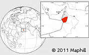 Blank Location Map of Ibri, highlighted parent region