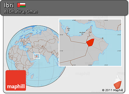 Gray Location Map of Ibri