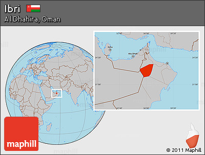 Gray Location Map of Ibri