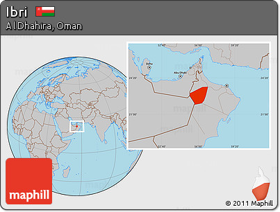 Gray Location Map of Ibri