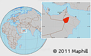Gray Location Map of Ibri