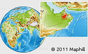 Physical Location Map of Ibri, within the entire country