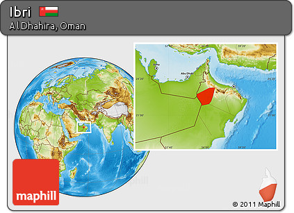 Physical Location Map of Ibri