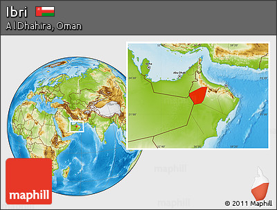 Physical Location Map of Ibri