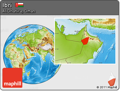 Physical Location Map of Ibri