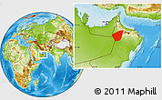 Physical Location Map of Ibri