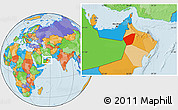 Political Location Map of Ibri