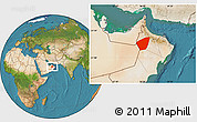Satellite Location Map of Ibri