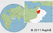 Savanna Style Location Map of Ibri, highlighted country